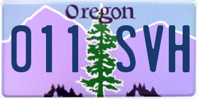 OR license plate 011SVH