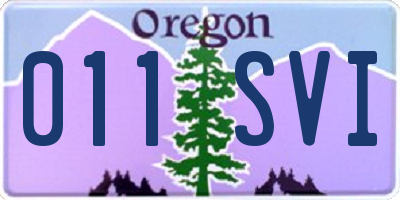 OR license plate 011SVI
