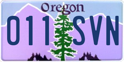 OR license plate 011SVN