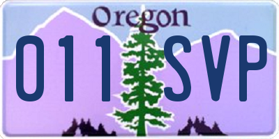 OR license plate 011SVP