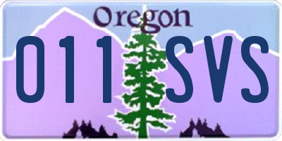 OR license plate 011SVS