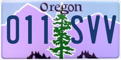 OR license plate 011SVV