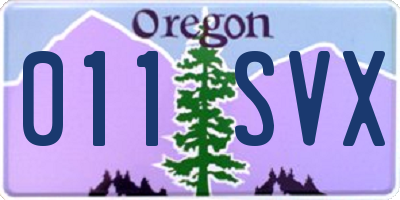 OR license plate 011SVX