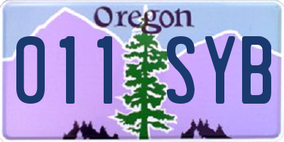 OR license plate 011SYB