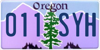 OR license plate 011SYH