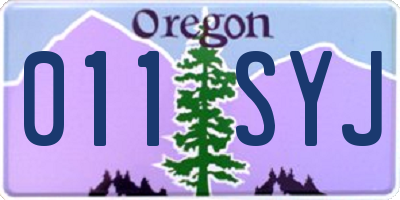 OR license plate 011SYJ
