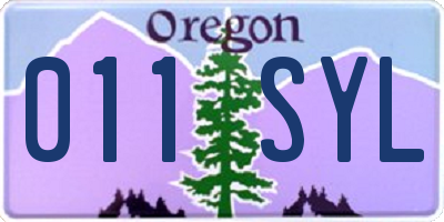 OR license plate 011SYL