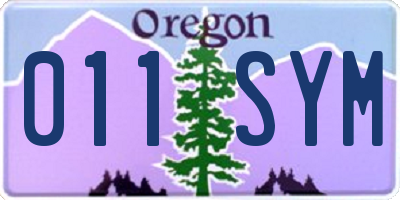 OR license plate 011SYM