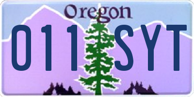 OR license plate 011SYT