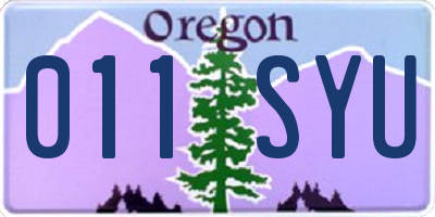 OR license plate 011SYU