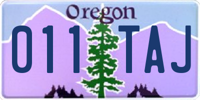 OR license plate 011TAJ