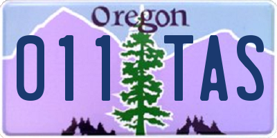 OR license plate 011TAS