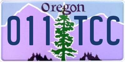 OR license plate 011TCC
