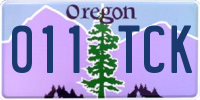 OR license plate 011TCK