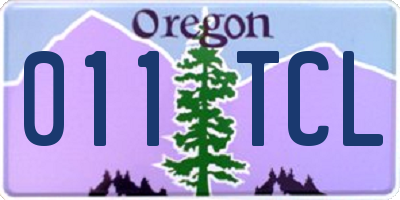 OR license plate 011TCL