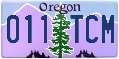OR license plate 011TCM