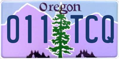 OR license plate 011TCQ
