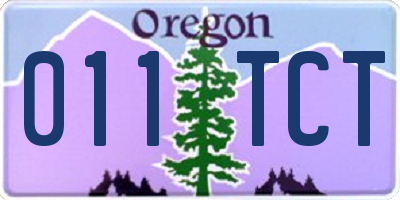OR license plate 011TCT