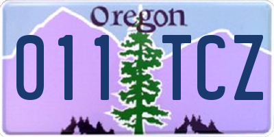 OR license plate 011TCZ