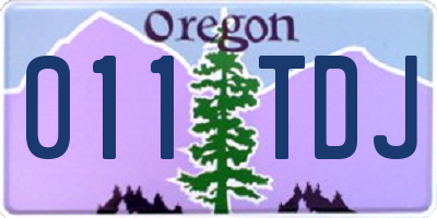 OR license plate 011TDJ