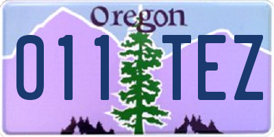 OR license plate 011TEZ
