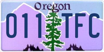OR license plate 011TFC