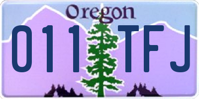 OR license plate 011TFJ