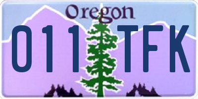 OR license plate 011TFK