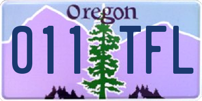 OR license plate 011TFL