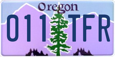 OR license plate 011TFR