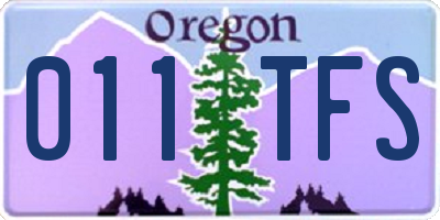 OR license plate 011TFS