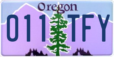 OR license plate 011TFY