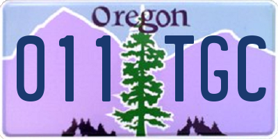 OR license plate 011TGC