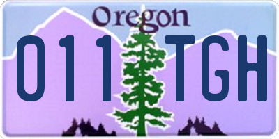 OR license plate 011TGH