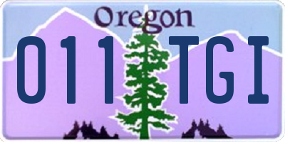 OR license plate 011TGI