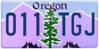 OR license plate 011TGJ