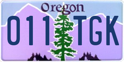 OR license plate 011TGK