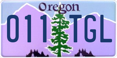 OR license plate 011TGL