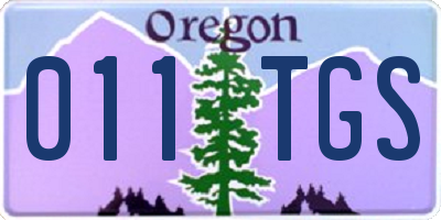 OR license plate 011TGS