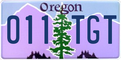OR license plate 011TGT