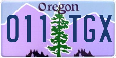 OR license plate 011TGX