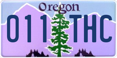 OR license plate 011THC