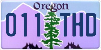 OR license plate 011THD