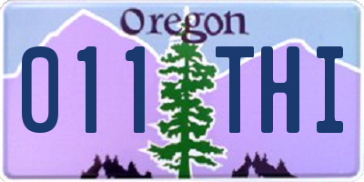 OR license plate 011THI
