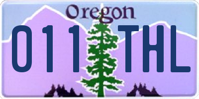 OR license plate 011THL
