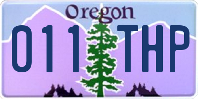 OR license plate 011THP