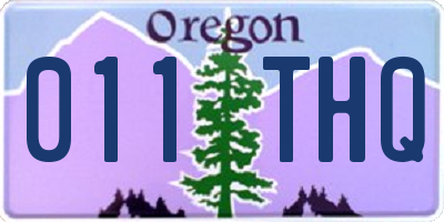 OR license plate 011THQ