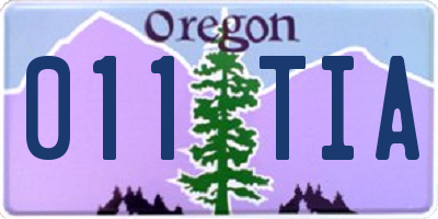 OR license plate 011TIA