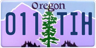OR license plate 011TIH