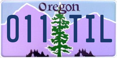 OR license plate 011TIL